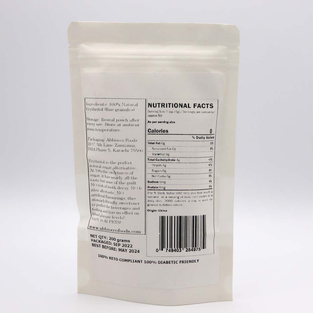 Erythritol Nutrition Facts and Health Benefits